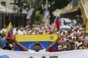 Venezolanos se manifiestan en apoyo de Guaidó ante sede de la ONU en Ginebra