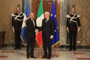 Presidente italiano Sergio Mattarella recibe a Danilo Medina en el Palacio de Quirinal