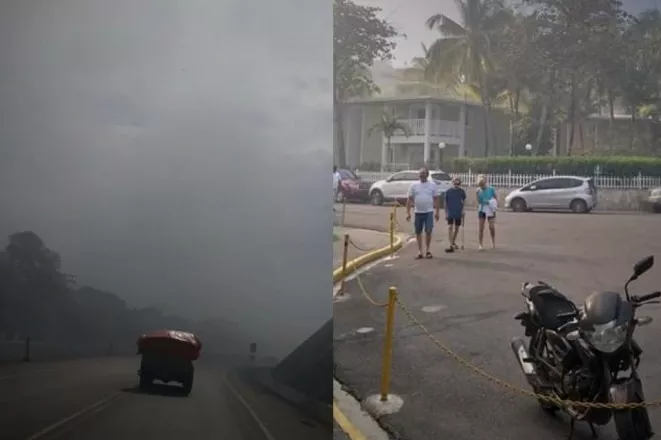 Humareda del vertedero municipal de Puerto Plata causa caos en el tránsito y actividades turísticas