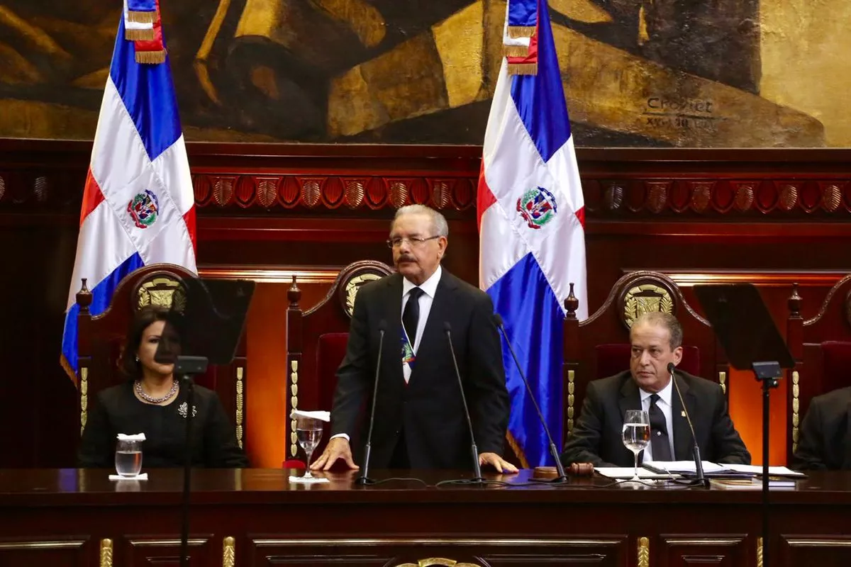 11. Danilo Medina durante su discurso de rendición de cuentas.