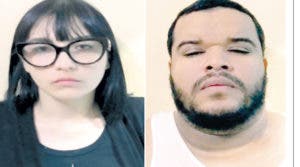 Janelys Delgado Rey y Fernando Hilario Figueroa, detenidos.