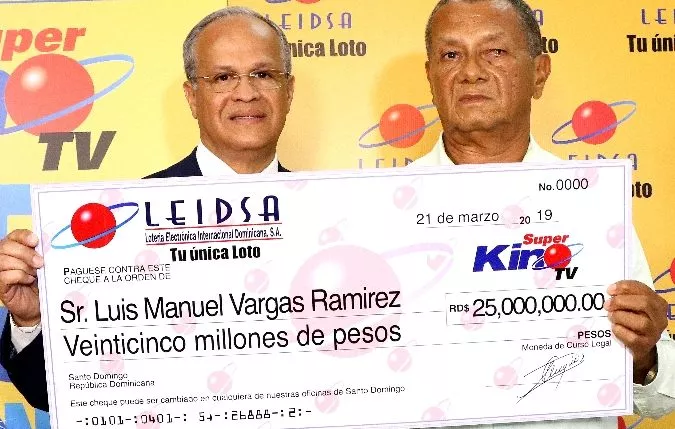 Luis Manuel Vargas  gana RD$25 millones en la Leidsa