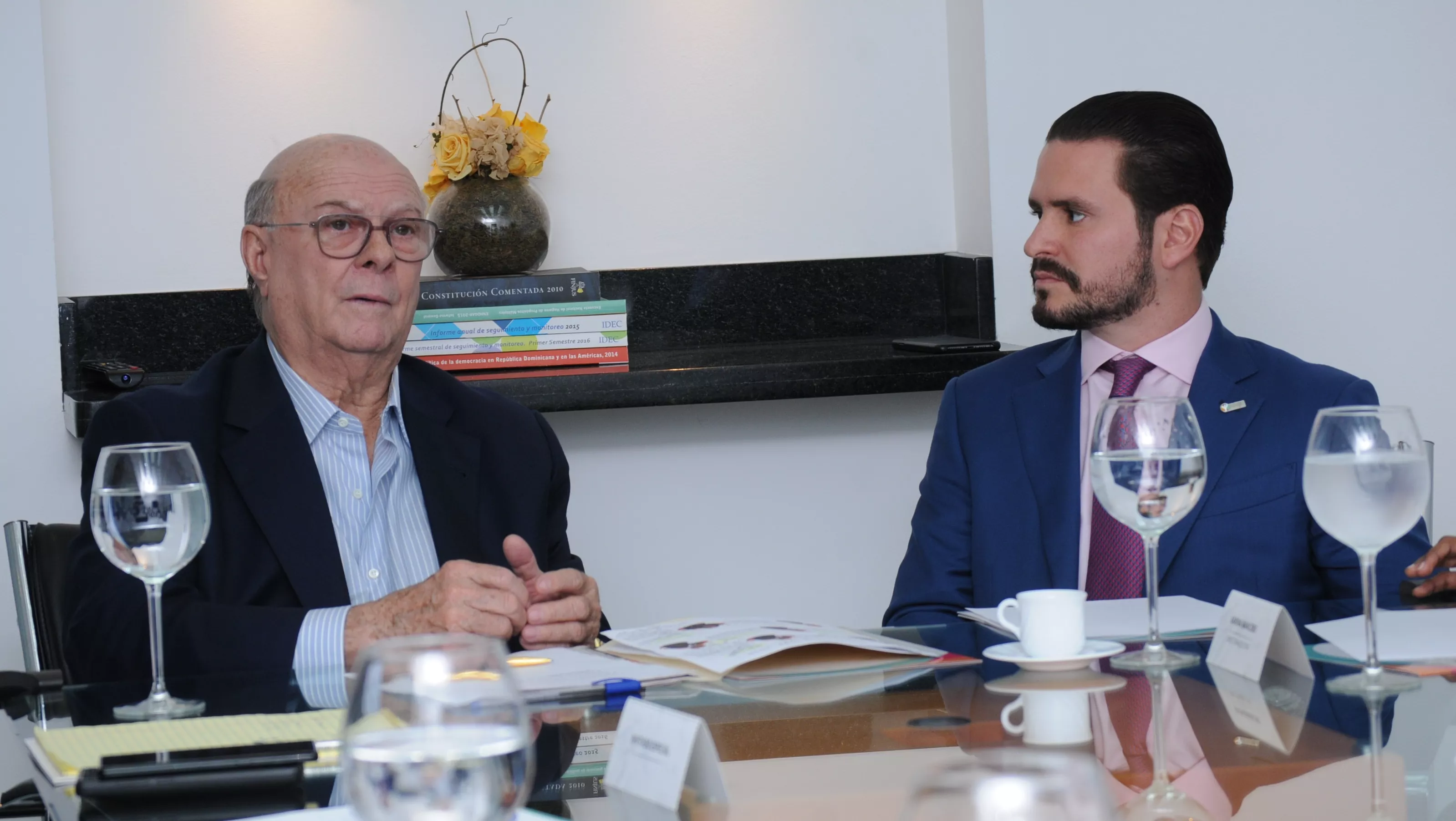 Hipólito Mejía habló al participar en un encuentro con ANJE.
