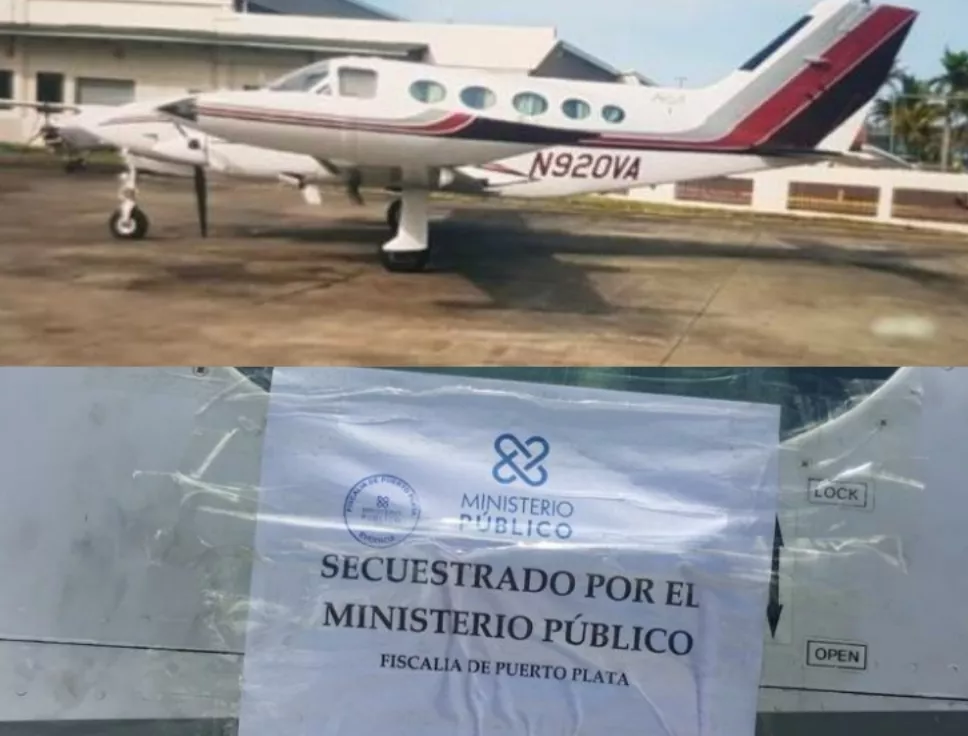 Fiscalía de Puerto Plata establece medidas de custodia a avioneta que sería sacada ilegal del país;  pilotos están presos