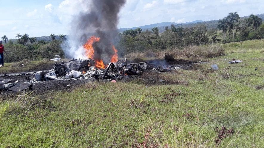 El helicÃ³ptero quedÃ³ totalmente destruido.