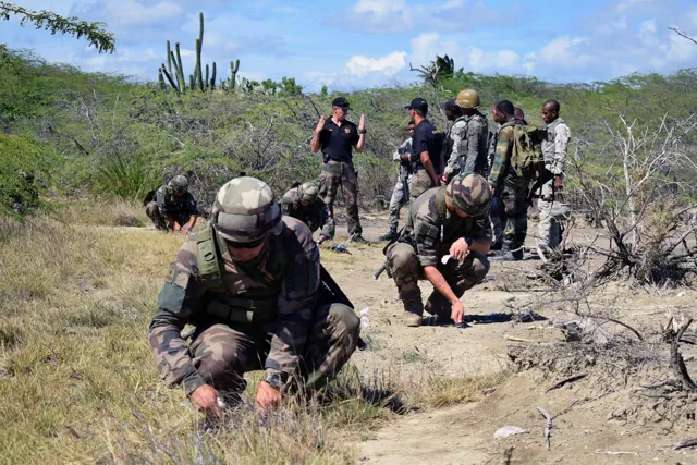 Militares de Francia y RD realizan ejercicios de infantería y anfibio Dunas-2019