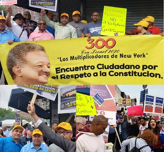 Se movilizan en NY contra intento modificar Constitución RD