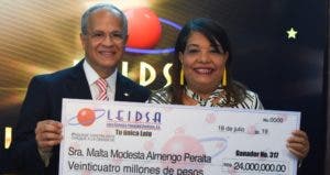 Empleada privada se gana RD$24 millones en Leidsa