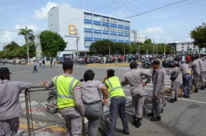 El cerco policial.