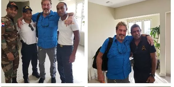 Dejan en libertad a McAfee tras 72 horas detenido Puerto Plata