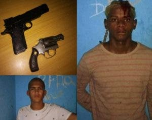 Detienen 2 hombres portaban  un revólver ilegal y una pistola de juguete