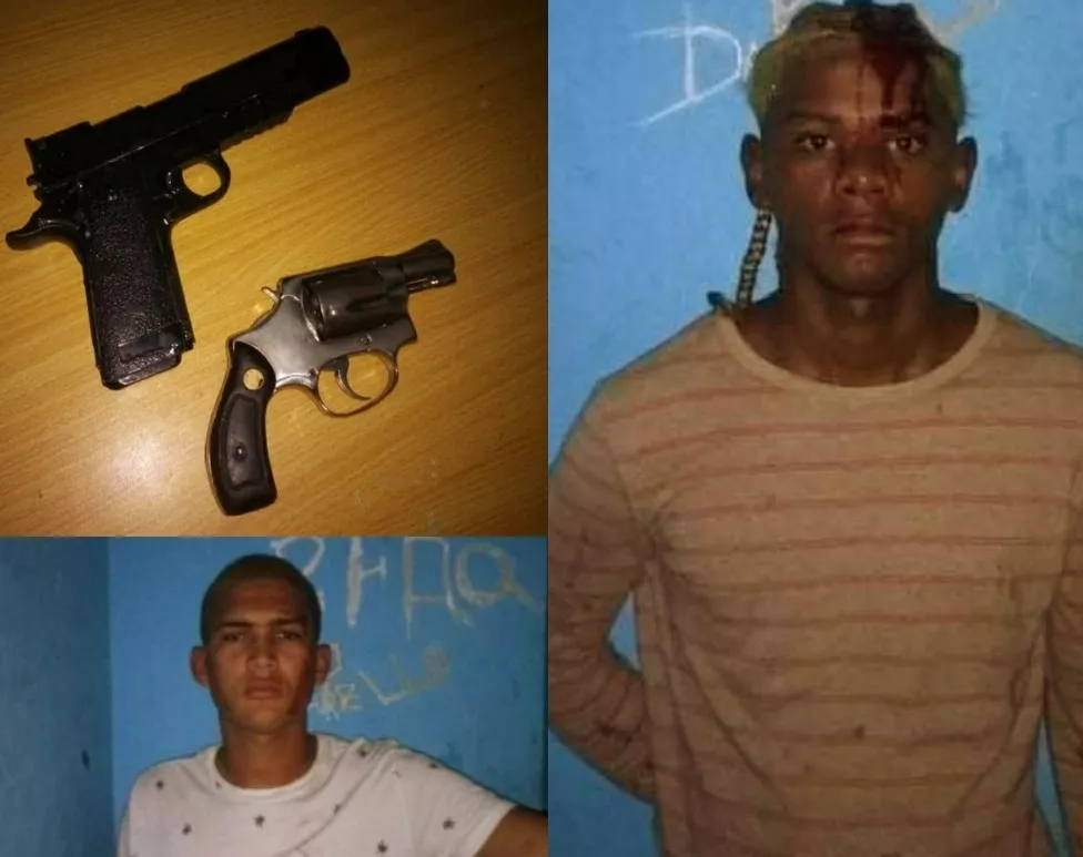 Detienen 2 hombres portaban  un revólver ilegal y una pistola de juguete