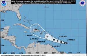 Tormenta tropical Dorian podría impactar Puerto Rico y República Dominicana el próximo jueves