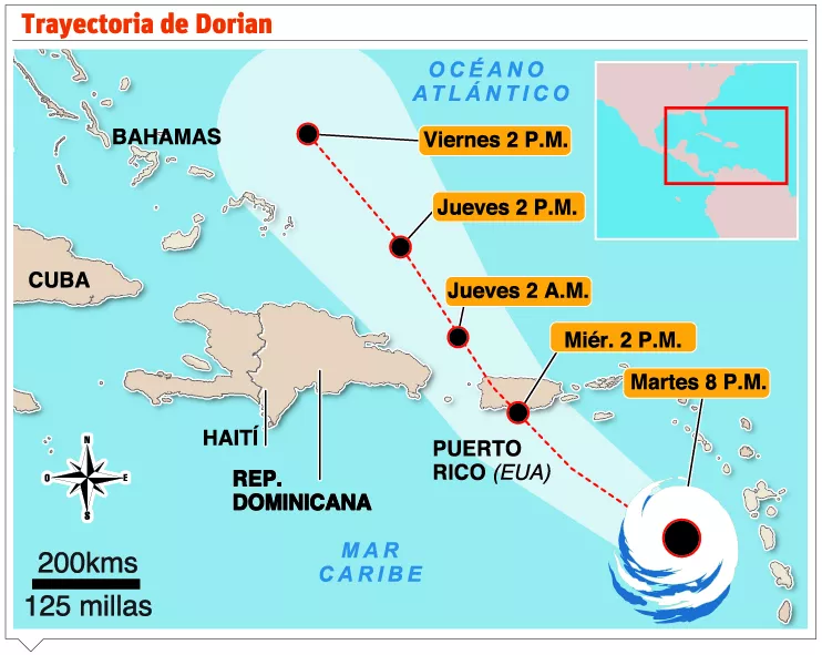 Las provincias en alerta aumentan a 10 por Dorian; lluvias inician hoy