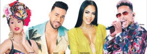 Ozuna, Romeo, Juan Luis, Cardi B y  Naty Natasha en los LatinAMAs