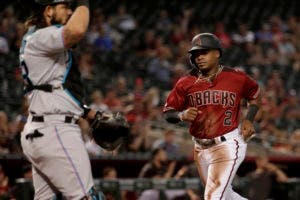 Domingo Leyba remolca 2 carreras  y Diamondbacks superan a los Marlins