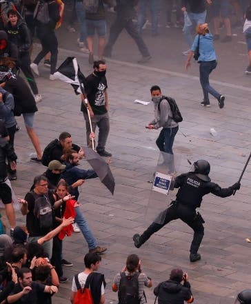 Disturbios en España por fallo separatistas