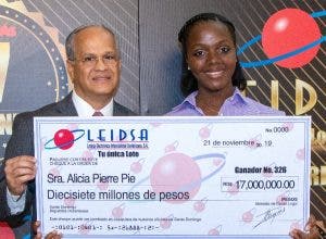 Alicia Pierre Pie gana 17 millones en la Leidsa