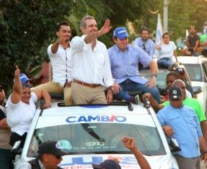 Abinader encabeza hoy y mañana marchas en apoyo a candidatos de Santiago y el DN