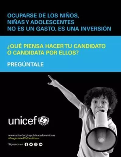 UNICEF lanza una campaña comicios