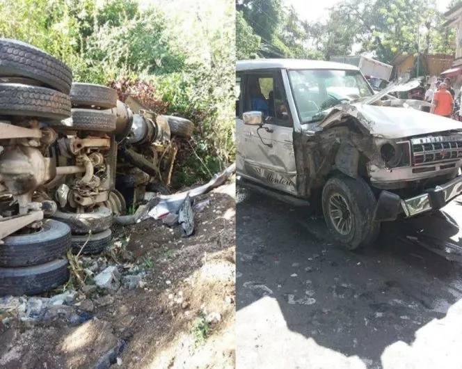 Accidente deja dos heridos y gran taponamiento tras choque de cinco vehículos en Altamira