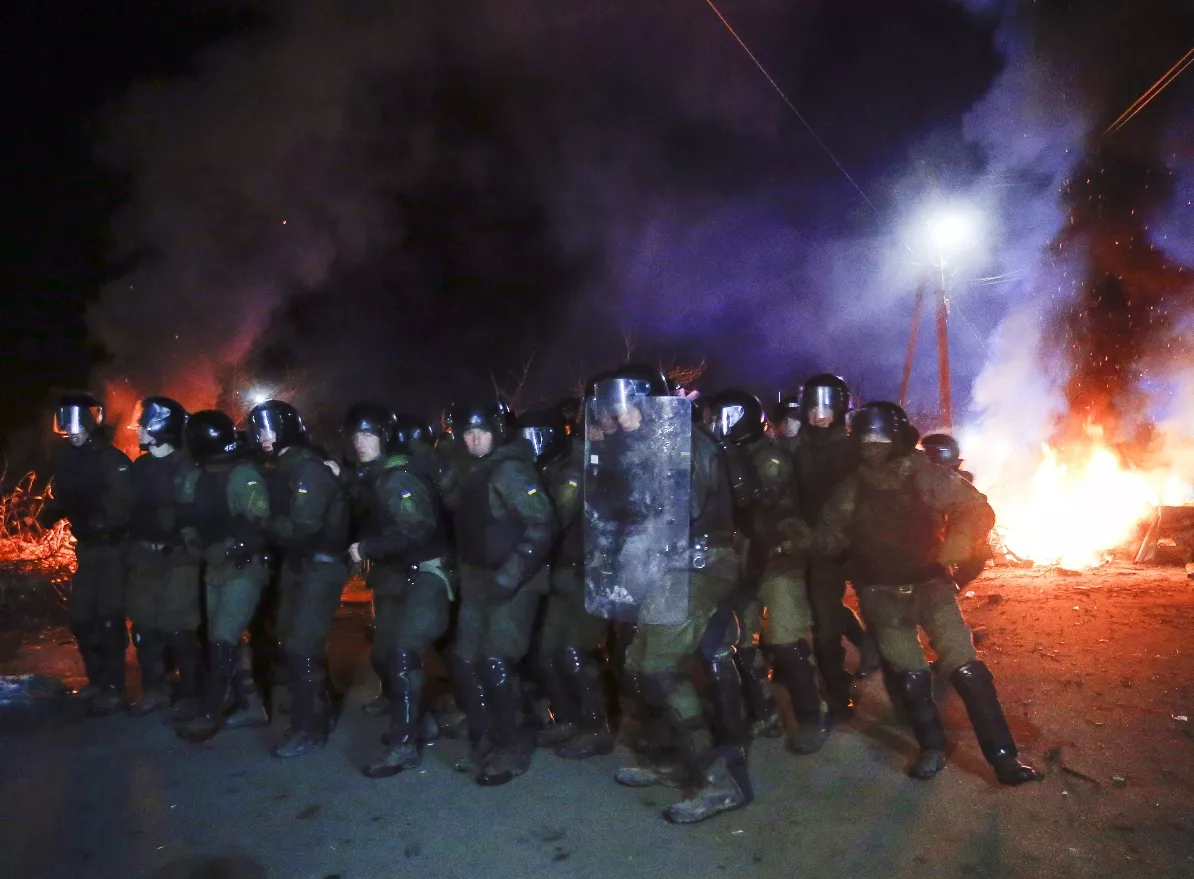 Protestas en Ucrania por evacuados China