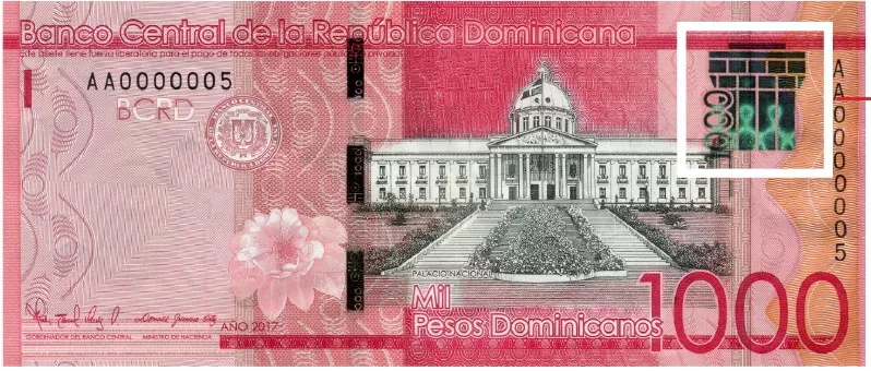 Banco Central emite el billete de RD$1,000 de serie 2017