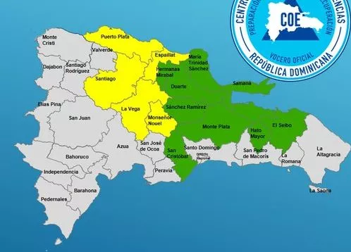 COE coloca 14 provincias en alerta por posibles inundaciones