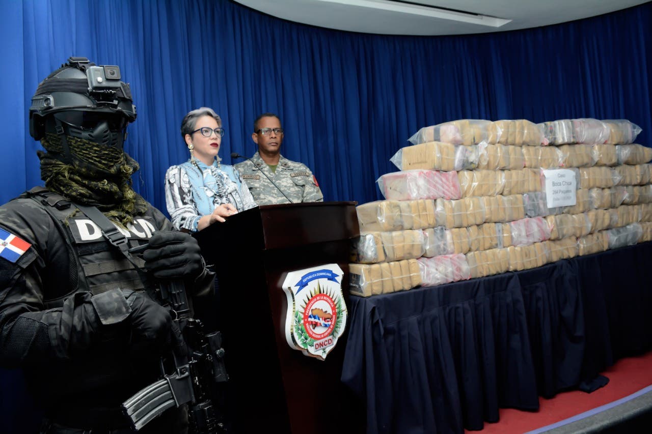 DNCD decomisa 264 paquetes de cocaína al sur de Santo Domingo