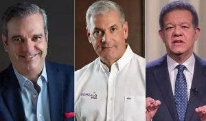 Luis Abinader 53.9%, Gonzalo Castillo 35.2% y Leonel 9.5%, según encuesta