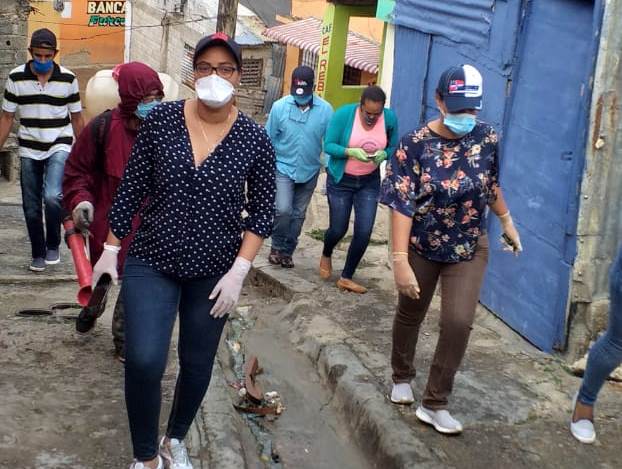 Candidata a diputada lleva Jornada de fumigación e higienización a barrios de SDE  