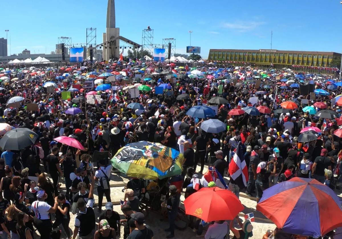Vista aerea de la  Plaza de la Bandera. Hoy/Arismedy Lora