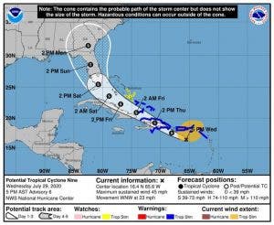 Lluvias de potencial ciclón tropical superarán 150 milímetros en RD, según meteorólogo