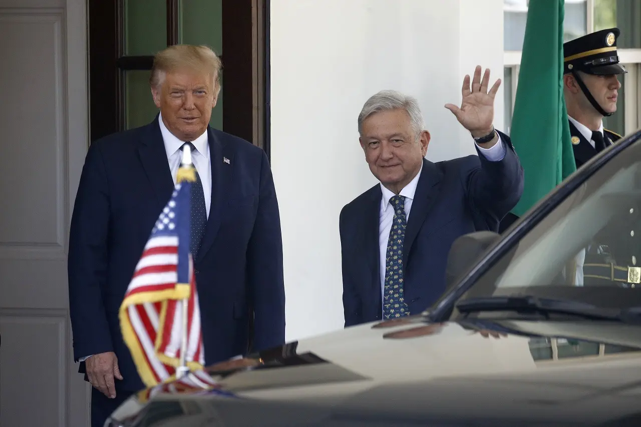 El presidente López Obrador llega a la Casa Blanca para su reunión con Trump