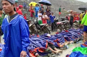 Al menos 162 muertos por deslave en mina de jade de Myanmar