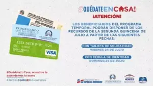 Gobierno dice depositó «Quédate en Casa» a beneficiarios tarjetas; cédulas será este domingo