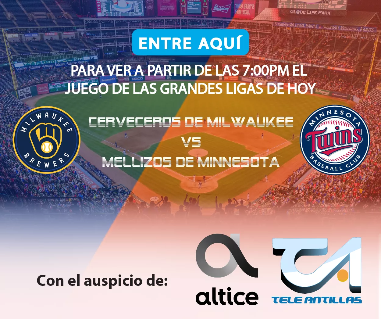 EN VIVO: Cerveceros de Milwaukee Vs. Mellizos de Minnesota