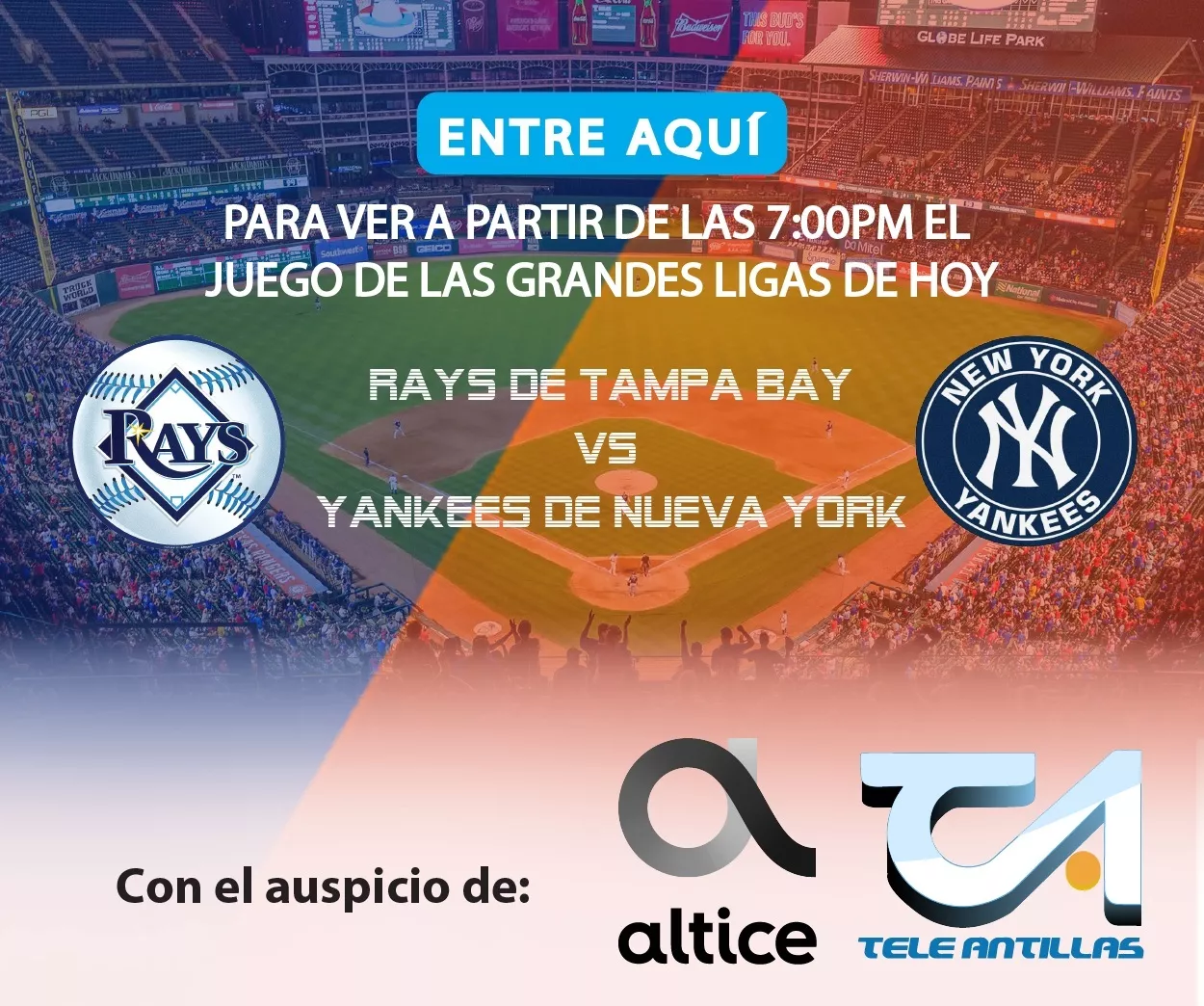 En vivo: Rays Tampa Bay frente a los Yankees de Nueva York