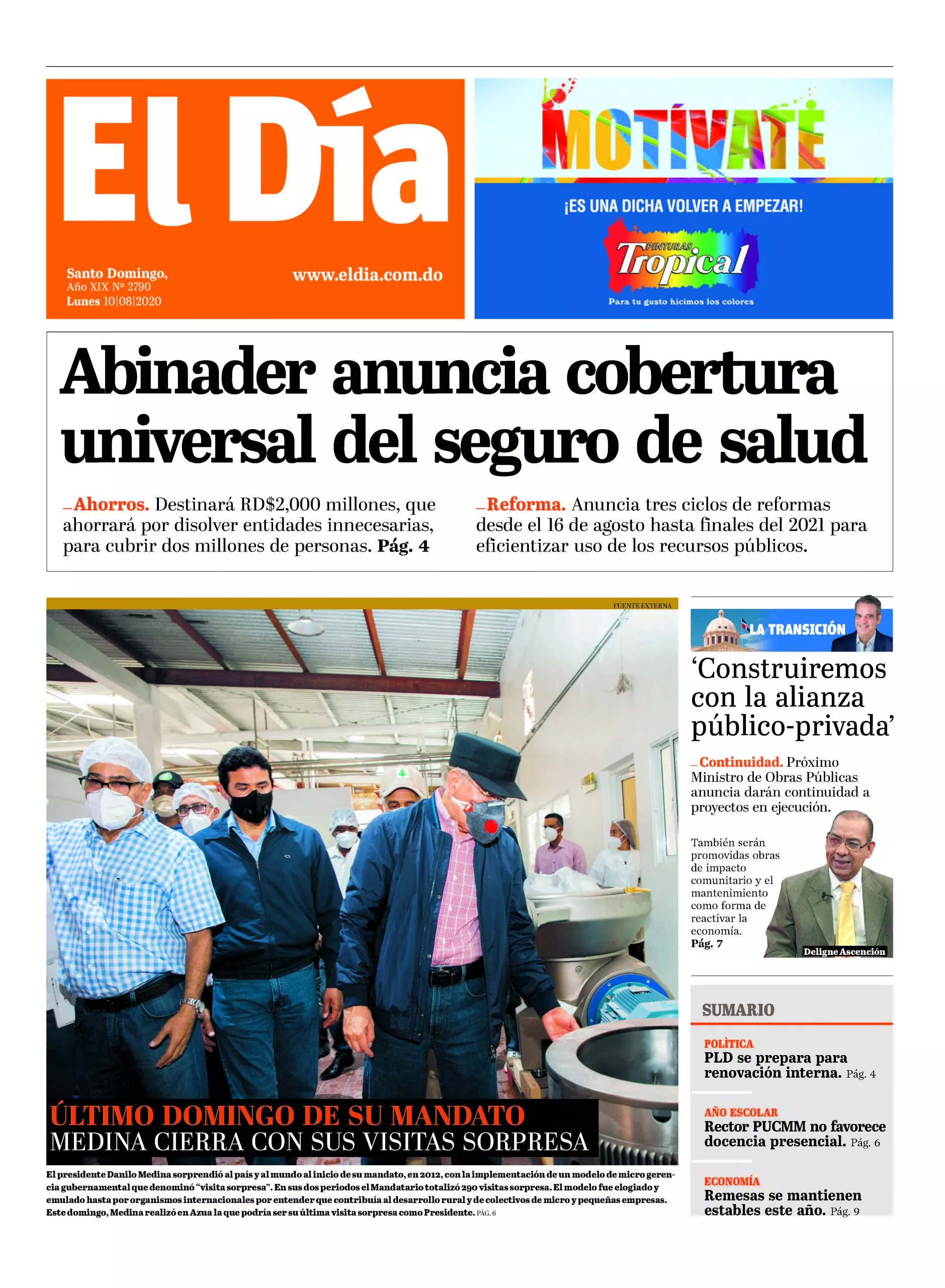 Portada impresa 10-8-2020