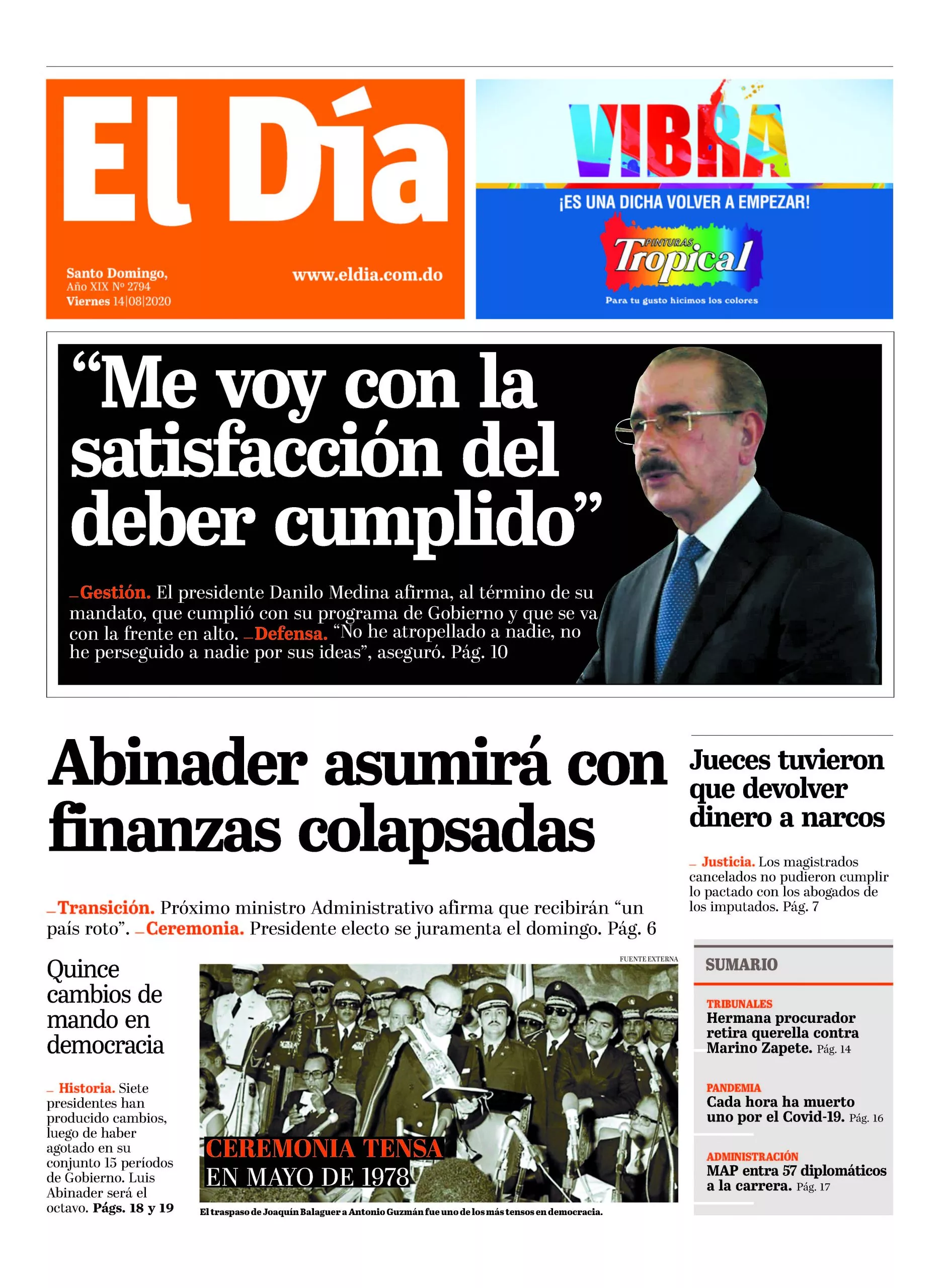 Edición Impresa 14-8-2020