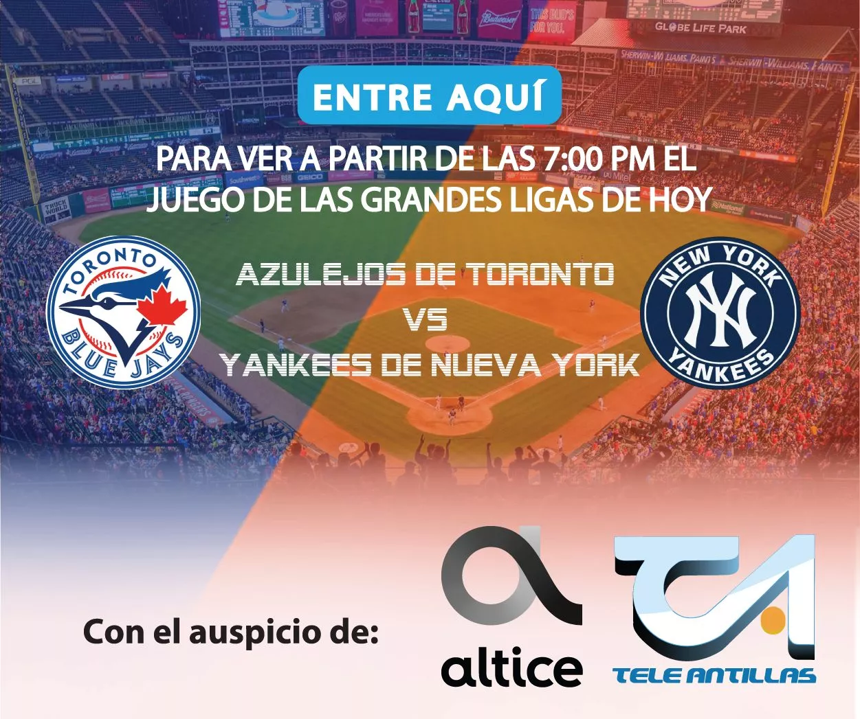 En vivo: Azulejos de Toronto vs Yankees de Nueva York