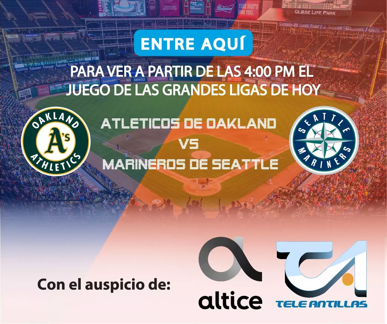 En vivo: Juego entre Atleticos de Okland vs Marineros de Seattle