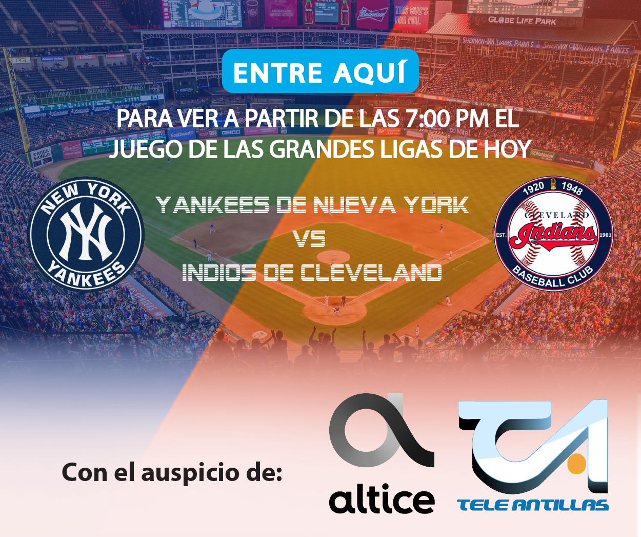En vivo: Juego entre Yankees de Nueva York e Indicos de Cleveland