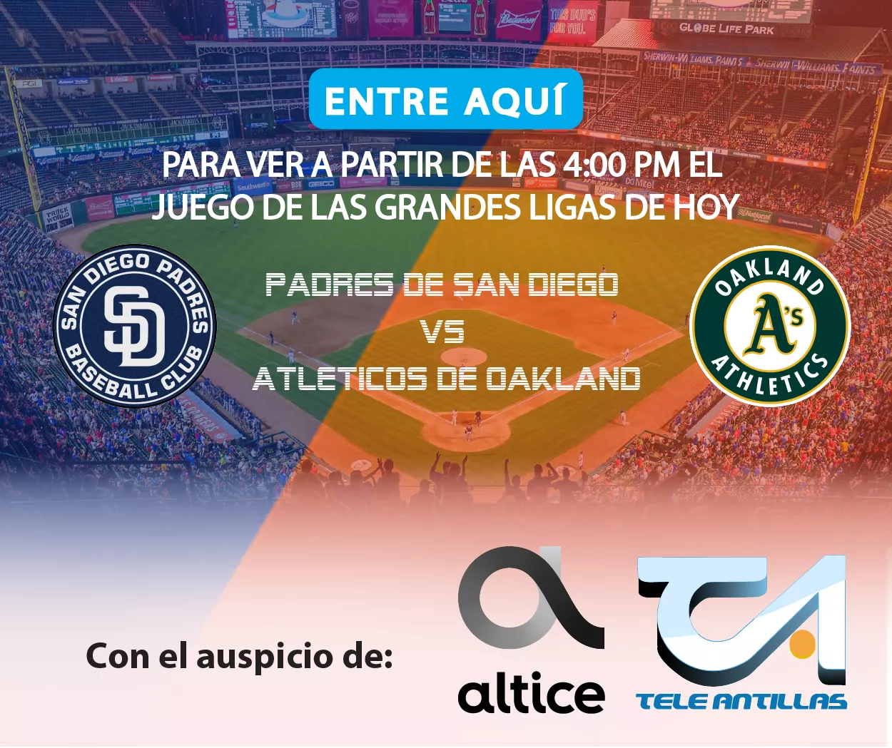 En vivo: Juego entre Padres de San Diego y Atléticos de Oakland