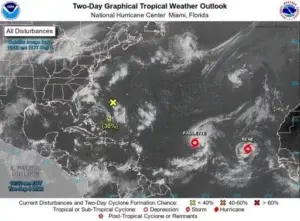 Tormenta Rene cerca de Cabo Verde y Paulette se mueve lento sobre de Marzo abierto