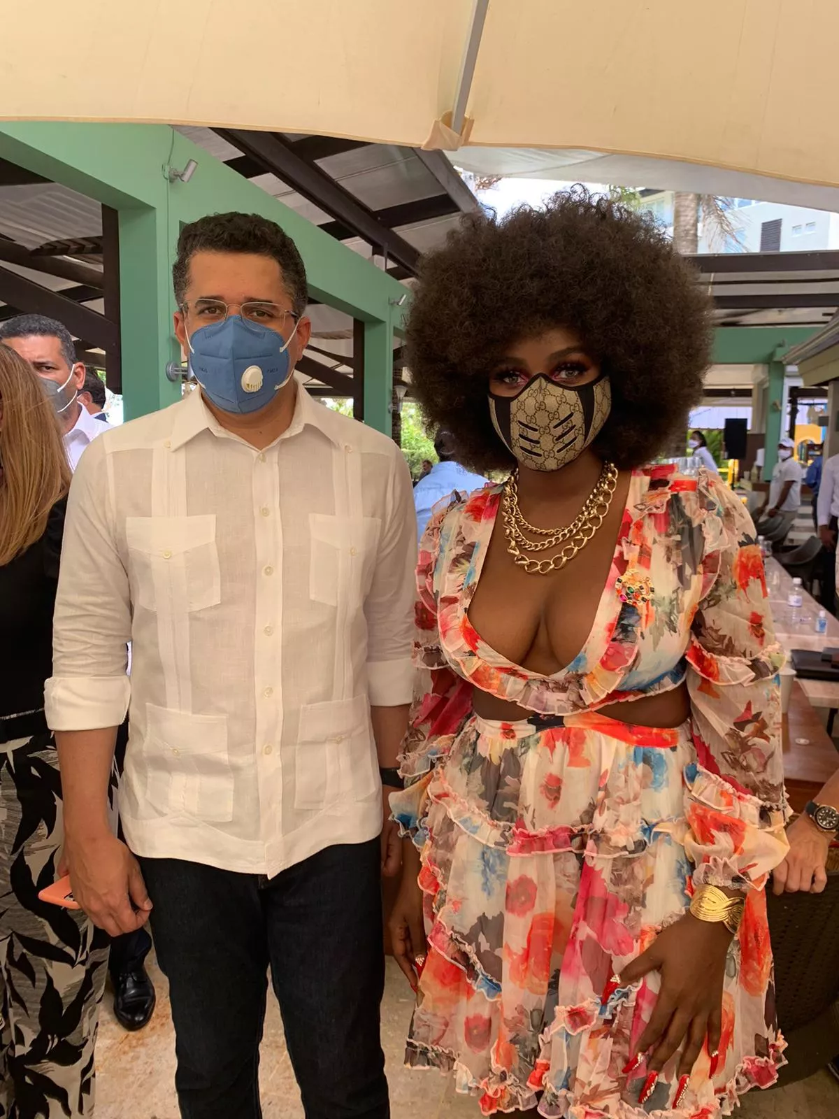 Amara La Negra junto al ministro de Turismo, David Collado