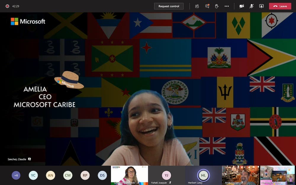 Niña dominicana asume liderazgo de Microsoft Caribe  por un día