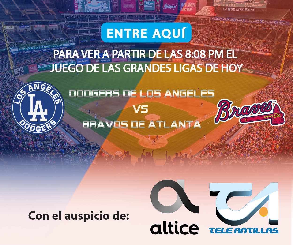 En vivo: Juego entre Dodgers  y Bravos de Atlanta