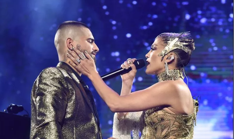 Jennifer López y Maluma usan la música para enamorar a Hollywood