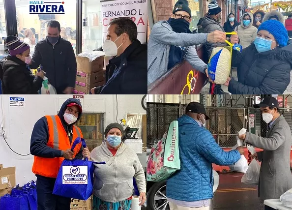 Miles personas en Alto Manhattan y El Bronx reciben pavos por “Día de Acción de Gracias”